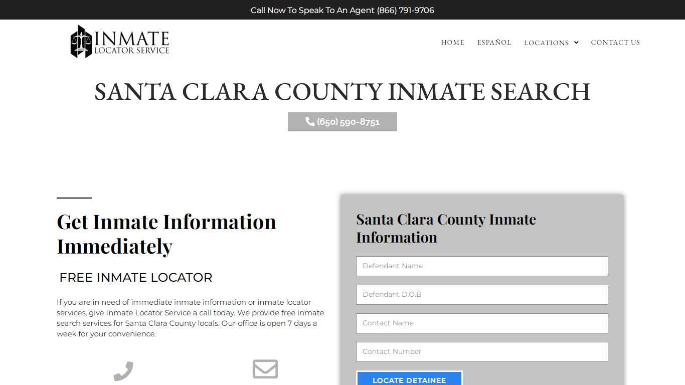 Santa Clara County - Inmate Locator Service